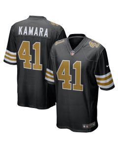 Men’s New Orleans Saints Alvin Kamara Black Alternate Game Jersey