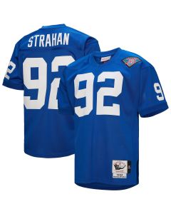 Men’s New York Giants 1994 Michael Strahan Mitchell & Ness Royal Throwback Retired Player Jersey