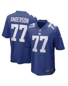 Men’s New York Giants Jack Anderson Royal Game Player Jersey