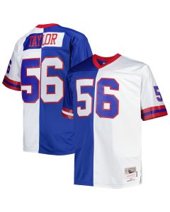Men’s New York Giants Lawrence Taylor Mitchell & Ness Royal/White Big & Tall Split Legacy Retired Player Jersey