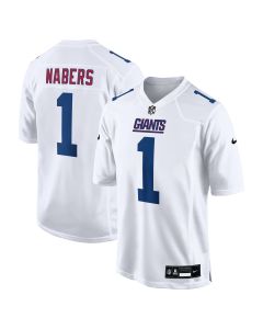 Men’s New York Giants Malik Nabers Tundra White Fashion Jersey