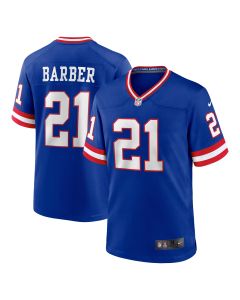 Men’s New York Giants Tiki Barber Royal Classic Retired Player Game Jersey