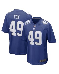 Men’s New York Giants Tomon Fox Royal Game Player Jersey