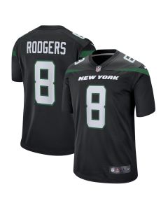 Men’s New York Jets Aaron Rodgers Black Game Jersey