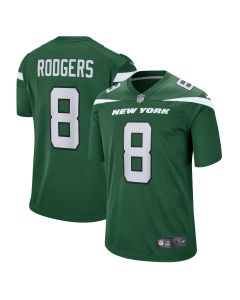 Men’s New York Jets Aaron Rodgers Gotham Green Game Jersey
