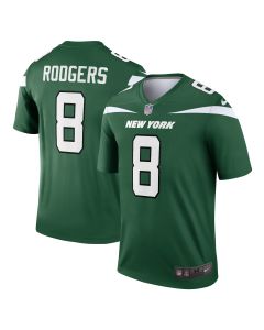 Men’s New York Jets Aaron Rodgers Gotham Green Team Legend Player Performance Top