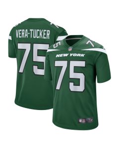 Men’s New York Jets Alijah Vera-Tucker Gotham Green Game Player Jersey