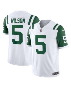 Men’s New York Jets Garrett Wilson White Classic Alternate Vapor F.U.S.E. Limited Jersey