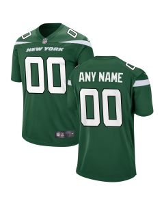 Men’s New York Jets Gotham Green Game Custom Jersey