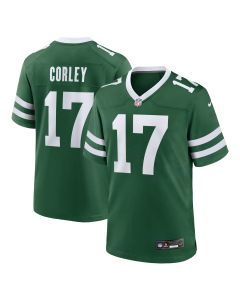 Men’s New York Jets Malachi Corley Legacy Green Team Game Jersey