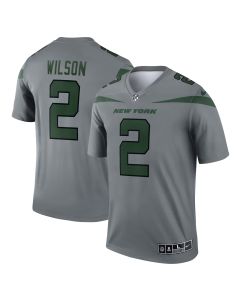 Men’s New York Jets Zach Wilson Gray Inverted Legend Player Performance Top