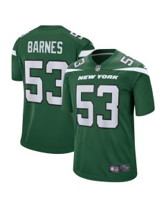 Men’s New York Jets Zaire Barnes Gotham Green Game Jersey