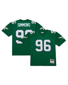 Men’s Philadelphia Eagles Clyde Simmons Mitchell & Ness Kelly Green Legacy Jersey