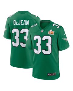 Men’s Philadelphia Eagles Cooper DeJean Kelly Green Super Bowl LIX 2nd Alternate Game Jersey