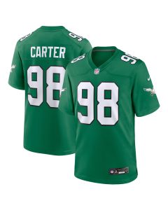 Men’s Philadelphia Eagles Jalen Carter Kelly Green Alternate Game Jersey