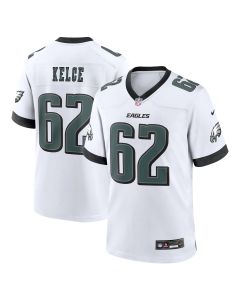 Men’s Philadelphia Eagles Jason Kelce White White Game Jersey
