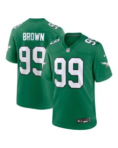 Men’s Philadelphia Eagles Jerome Brown Kelly Green Alternate Game Jersey