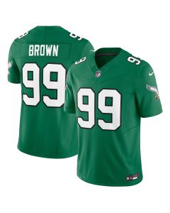Men’s Philadelphia Eagles Jerome Brown Kelly Green Alternate Vapor F.U.S.E. Limited Jersey