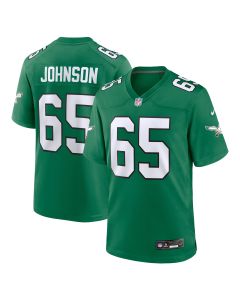 Men’s Philadelphia Eagles Lane Johnson Kelly Green Alternate Game Jersey