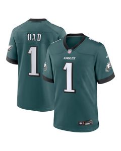 Men’s Philadelphia Eagles Midnight Green #1 Dad Game Jersey