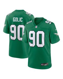 Men’s Philadelphia Eagles Mike Golic Kelly Green Alternate Game Jersey