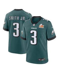 Men’s Philadelphia Eagles Nolan Smith Midnight Green Super Bowl LIX Game Player Jersey