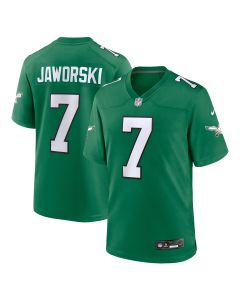 Men’s Philadelphia Eagles Ron Jaworski Kelly Green Alternate Game Jersey