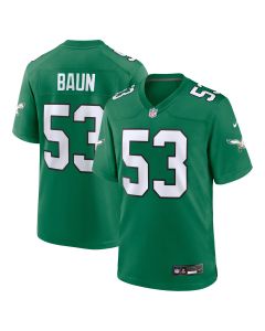 Men’s Philadelphia Eagles Zack Baun Kelly Green Alternate Game Jersey
