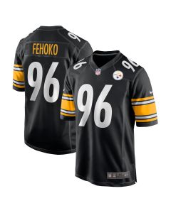 Men’s Pittsburgh Steelers Breiden Fehoko Black Game Jersey
