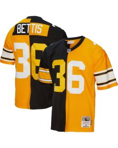 Men’s Pittsburgh Steelers Jerome Bettis Mitchell & Ness Black/Gold 1996 Split Legacy Jersey