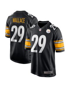 Men’s Pittsburgh Steelers Levi Wallace Black Game Player Jersey