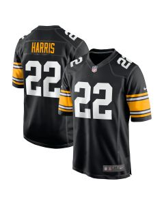 Men’s Pittsburgh Steelers Najee Harris Black Home Player Game Jersey