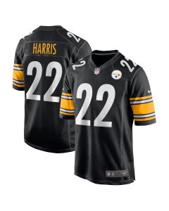 Men’s Pittsburgh Steelers Najee Harris Black Player Game Jersey
