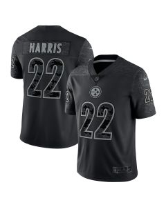 Men’s Pittsburgh Steelers Najee Harris Black RFLCTV Limited Jersey