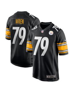 Men’s Pittsburgh Steelers Renell Wren Black Game Jersey