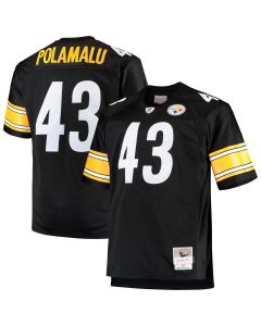 Men’s Pittsburgh Steelers Troy Polamalu Mitchell & Ness Black Big & Tall 2005 Retired Player Jersey