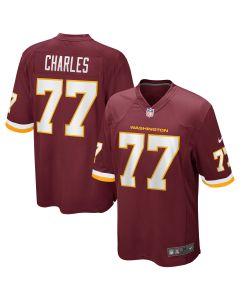 Men’s Saahdiq Charles Washington Football Team Burgundy Game Player Jersey