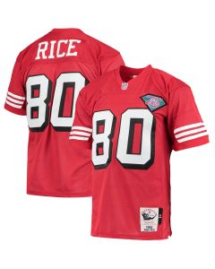 Men’s San Francisco 49ers 1994 Jerry Rice Mitchell & Ness Scarlet Throwback Retired Player Jersey