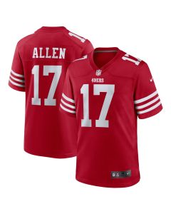 Men’s San Francisco 49ers Brandon Allen Scarlet Game Jersey