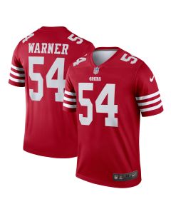 Men’s San Francisco 49ers Fred Warner Scarlet Team Legend Player Performance Top