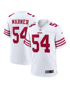 Men’s San Francisco 49ers Fred Warner White Team Game Player Jersey