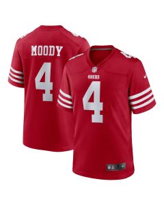 Men’s San Francisco 49ers Jake Moody Scarlet Team Game Jersey