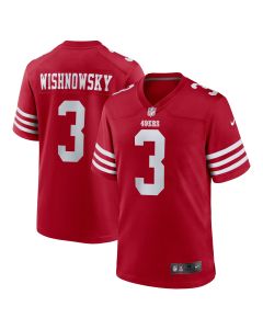 Men’s San Francisco 49ers Mitch Wishnowsky Scarlet Game Jersey