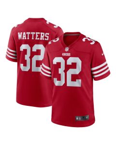 Men’s San Francisco 49ers Ricky Watters Scarlet Retired Player Game Jersey