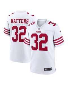 Men’s San Francisco 49ers Ricky Watters White Retired Player Game Jersey