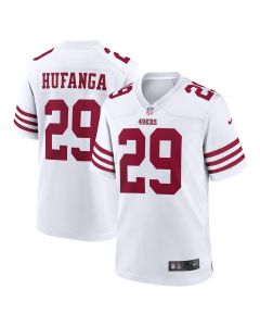 Men’s San Francisco 49ers Talanoa Hufanga White Away Game Player Jersey