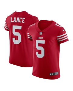 Men’s San Francisco 49ers Trey Lance Scarlet Vapor Elite Jersey