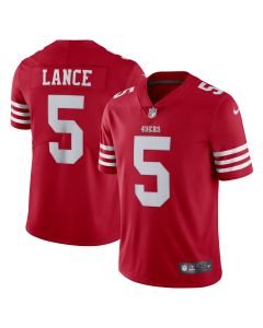 Men’s San Francisco 49ers Trey Lance Scarlet Vapor Limited Jersey