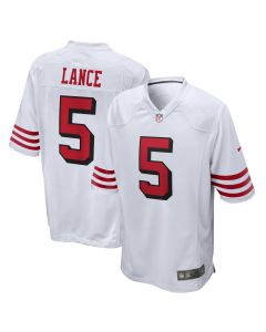 Men’s San Francisco 49ers Trey Lance White Alternate Game Jersey