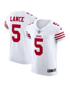 Men’s San Francisco 49ers Trey Lance White Vapor Elite Jersey